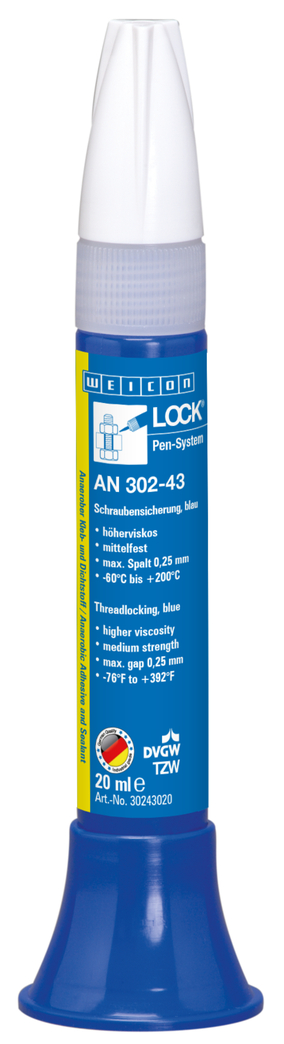 WEICONLOCK® AN 302-43 frenafiletti | media resistenza, alta viscosità, con omologazione per acqua potabile