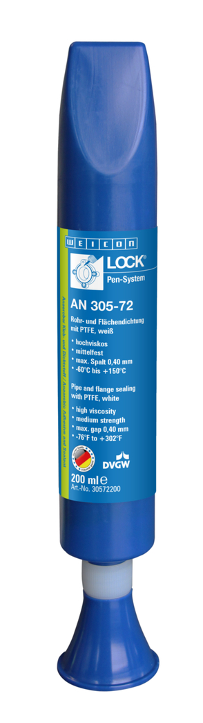 WEICONLOCK® AN 305-72 guarnizione per tubi e raccordi filettati | con PTFE, a media resistenza, con omologazione per acqua potabile