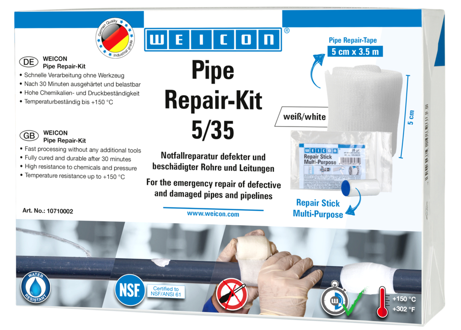 Kit Riparazione Tubi, per riparazioni di emergenza su tubazioni e  condutture danneggiate